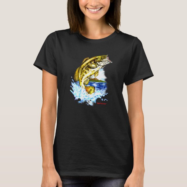 Svartabbsabborre Fiske T Shirt (Framsida)