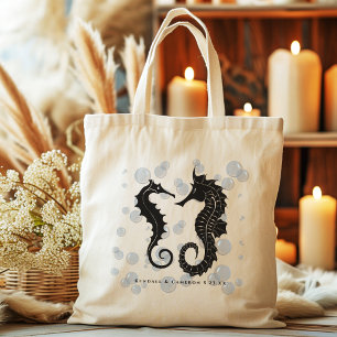 Svartahavshästar (Théme Bröllop Tote bags) Tygkasse
