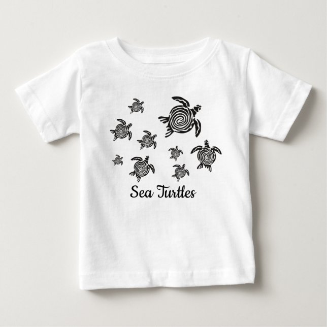 Svartahavssköldpaddor Baby T-Shirt (Framsida)