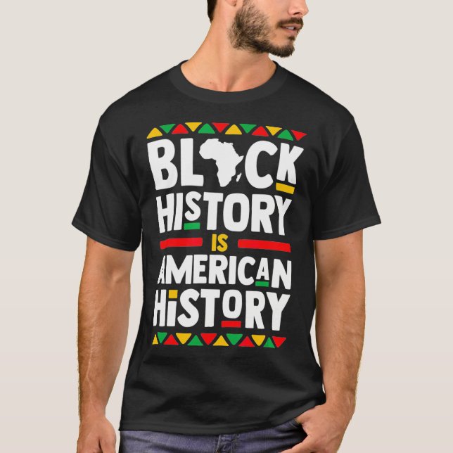 Svartahistorien är Amerikansk historia African Das T Shirt (Framsida)
