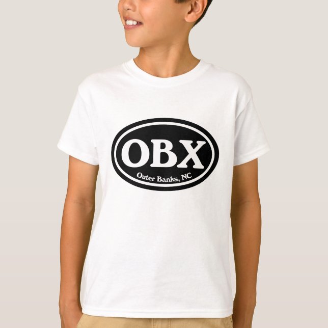 Svärtar den yttre banker för OBX Oval T Shirt (Framsida)