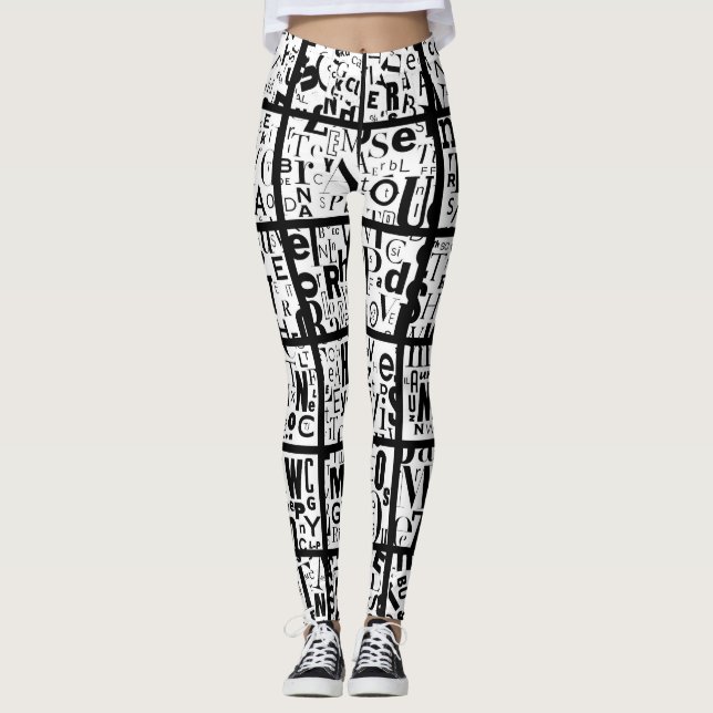 svärtar & viter leggings (Framsida)