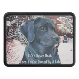 Svartarbetares bild i porträtt i hund dragkroksskydd