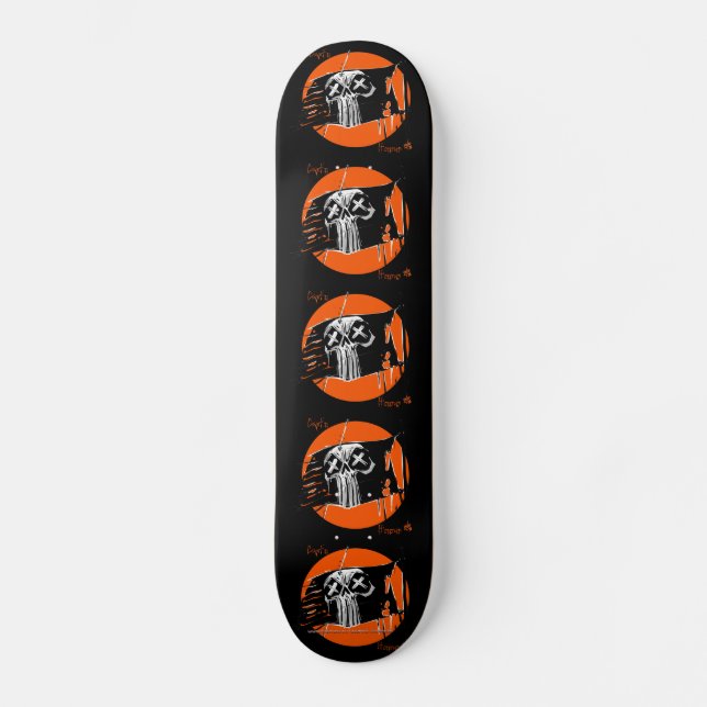 Svartaste Flagg Deck Mini Skateboard Bräda 18,5 Cm (Framsida)
