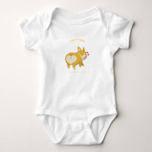 SvartBakgrund Corgi HundTecknadValentine T Shirt