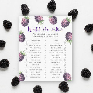 Svartbär / Skulle hon hellre Baby Shower-spel