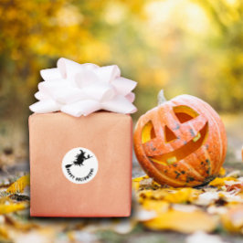 Svartbjörn, happy halloween runt klistermärke