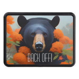 Svartbjörn i Orange blommor Dragkroksskydd
