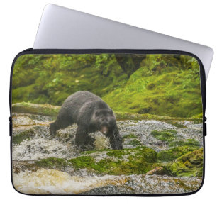Svartbjörnsfiske Qua Creek British Columbia Laptop Fodral