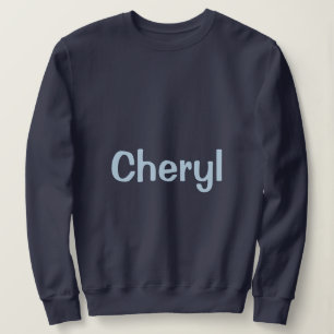 Svärtblå damblandtröja med eget namn t shirt
