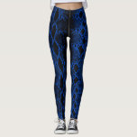 Svartblått ormskal leggings<br><div class="desc">Snake Skin-samling</div>