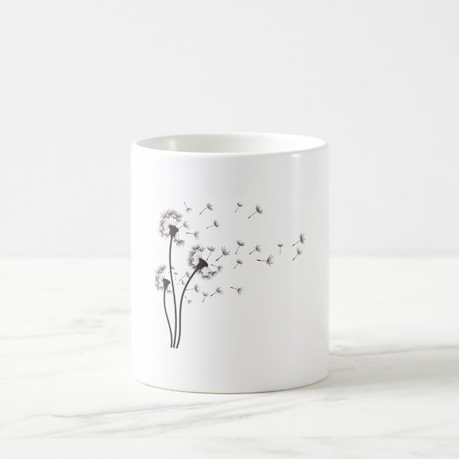 Svartblomma Dandelion Kaffemugg (Center)