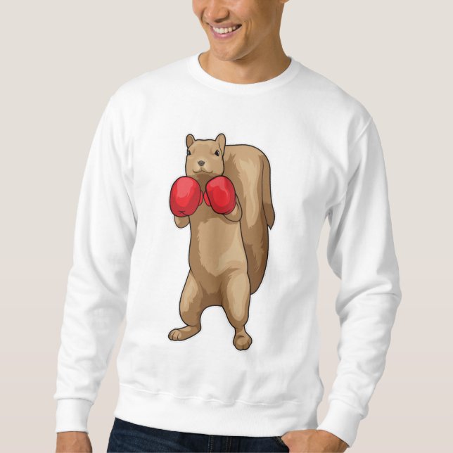 Svartboxar Boxer Boxing handskar Lång Ärmad Tröja (Framsida)