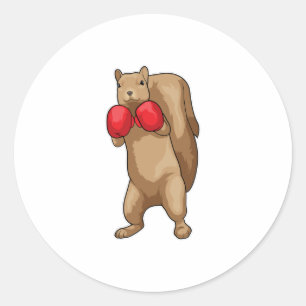 Svartboxar Boxer Boxing handskar Runt Klistermärke