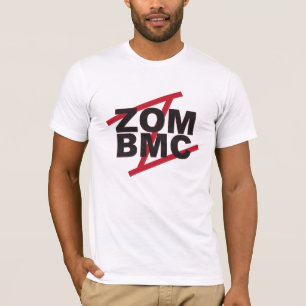 Svartbrev för ZOM BMC på rött Z Tee Shirt