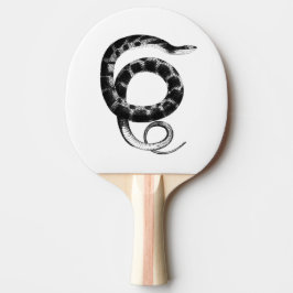 Svartbukad orm från vatten pingisracket