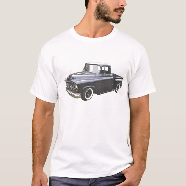 SvartChevrolet uppsamling 1956 T-shirt (Framsida)