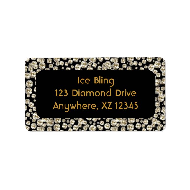 Svartdiamanter Adressetikett (Framsidan)