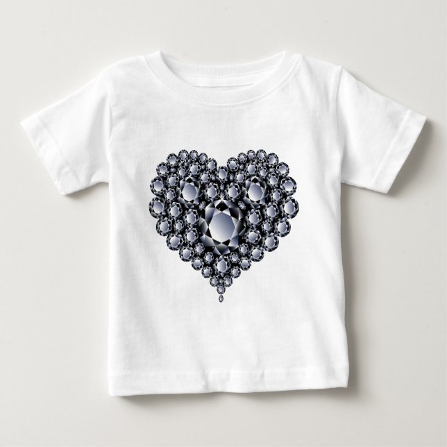 Svartdiamanter Heart Gems T-shirt (Framsida)