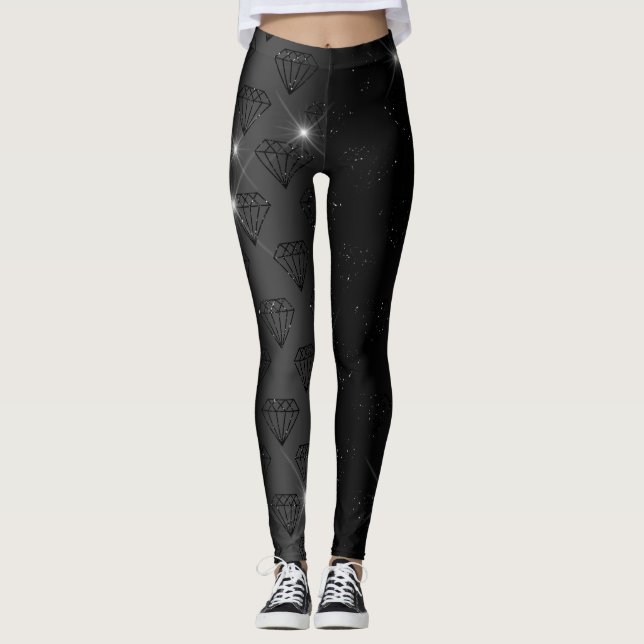 Svartdiamanter Leggings (Framsida)