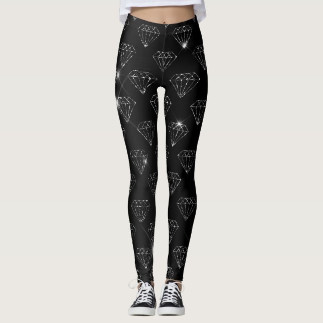 Svartdiamanter Leggings (Framsida)