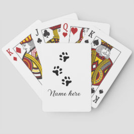 Svartdjuret hund lägger till tass-foto till tass casinokort