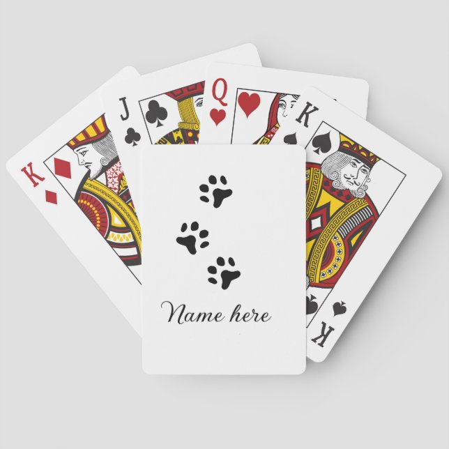 Svartdjuret hund lägger till tass-foto till tass casinokort (Baksidan)