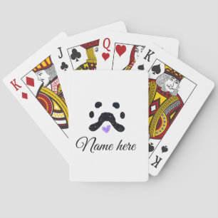 Svartdjuret hund lägger till tass-foto till tass casinokort