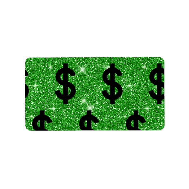 Svartdollarns teckenpengar Entrepreneur Wall stree Adressetikett (Framsidan)