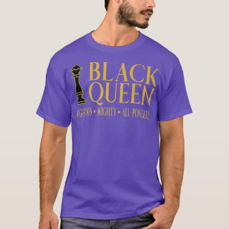 Svartdrottning Chess Biet Guld Amerikanska T Shirt