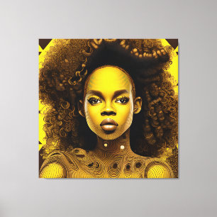 Svartdrottning Goddes Sista Kvinnor Melanin Sista Canvastryck