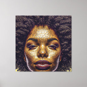 Svartdrottning Goddes Sista Kvinnor Melanin Sista  Canvastryck