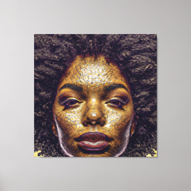 Svartdrottning Goddes Sista Kvinnor Melanin Sista  Canvastryck (Framsida)