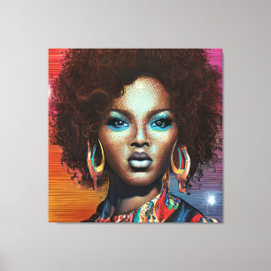 Svartdrottning Goddes Sista Kvinnor Melanin Sista Canvastryck