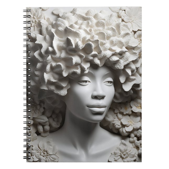 Svartdrottning melanin sista blomkryddkvinna anteckningsbok (Framsidan)