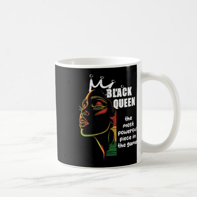 Svartdrottning, mest kraftfulla chess, svart histo kaffemugg (Höger)