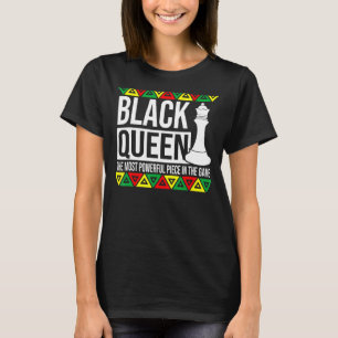 Svartdrottning Mest mäktiga schack Biet afrikansk  T Shirt