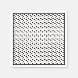 Svartdyna hjärtan, söt romantisk mönster pappersservett