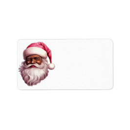 Svarte Jultomten tror på Jesus jul Adressetikett