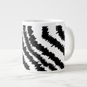 Svarte Zebra tryck Mönster. Jumbo Mugg