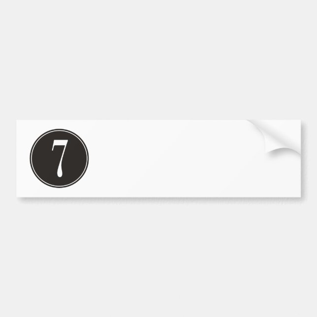 Svarten #7 cirklar bildekal (Framsidan)