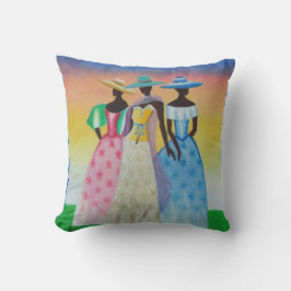 Svarten är den härliga afrikanska konstdekorativ kudde