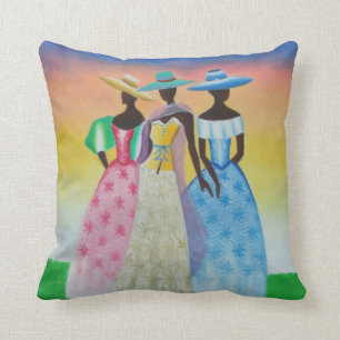 Svarten är den härliga afrikanska konstdekorativ kudde