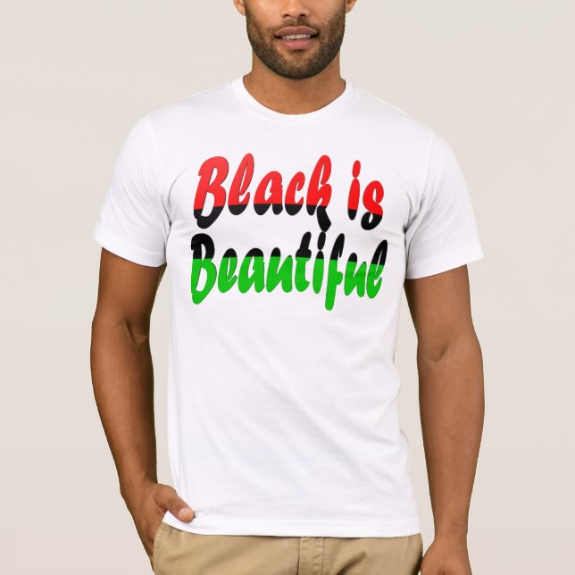 Svarten är den härliga Panorera-Afrikanen flagga T-shirt (Framsida)