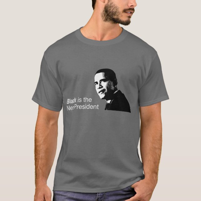Svarten är den nya presidentmörkT-tröja T Shirt (Framsida)