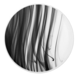 Svarten avfyrar keramisk knopp III av konstnären