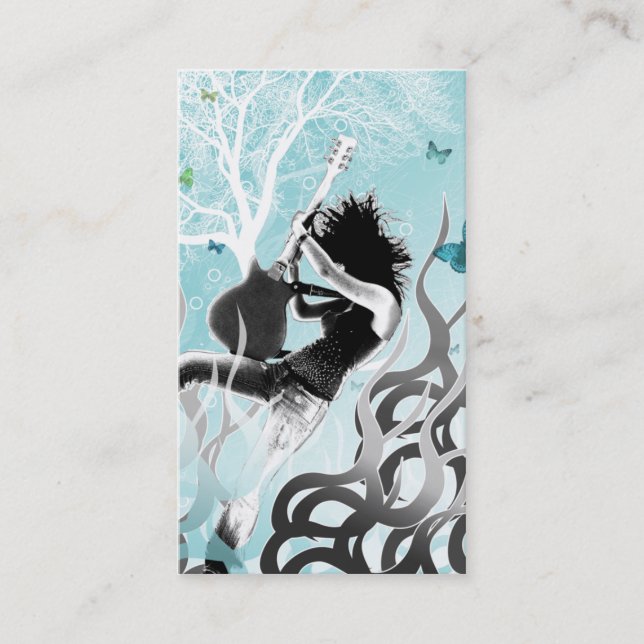 Svarten avfyrar - visitkorten visitkort (Framsida)