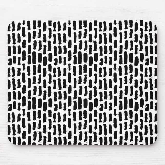 Svarten borstar slår mönster musmatta (Framsidan)