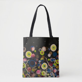 Svarten bubblar totebag tygkasse