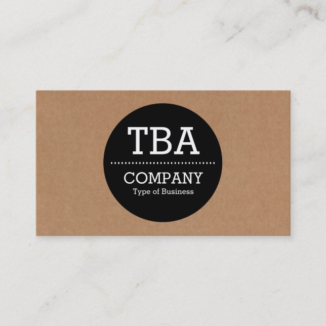 Svarten cirklar v2 - kartong visitkort (Framsida)